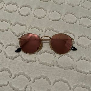 Rose Gold Round Raybans